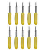 10개 롤랜드 조각 커터 조각기 액세서리 소모품 조각기 커터, 30도 노랑, 45도 빨강, 60도 파랑