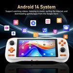 5.5인치 터치스크린 안드로이드 14 OS 탑재 K56 레트로 게임 콘솔, ES-DE 프런트엔드로 빠른 게임 플레이, 게임 카드 미포함, 6+128G