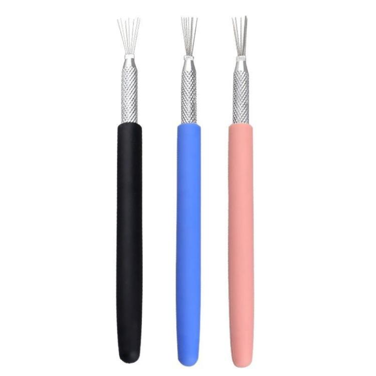 3개 부드러운 도예 점토 모델링 조각 도구 점토 질감 브러시 DIY 제작 보조 도구, 3개 질감 브러시