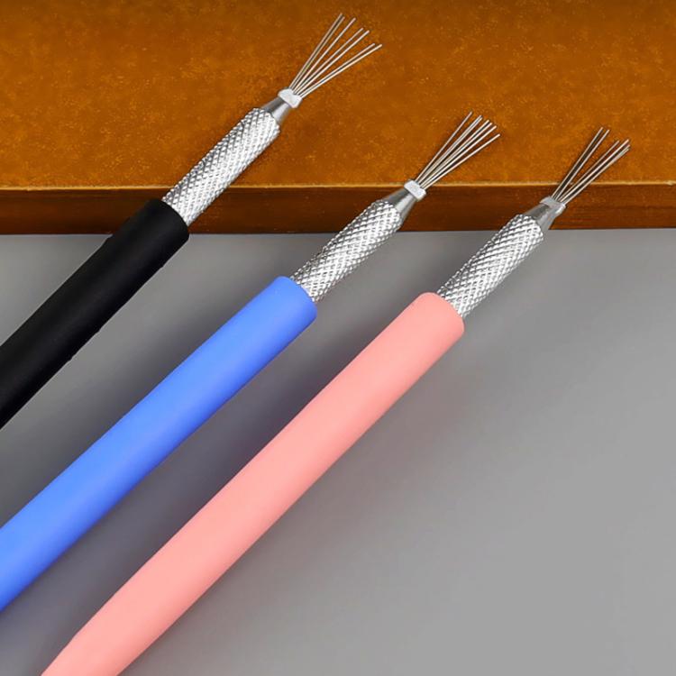3개 부드러운 도예 점토 모델링 조각 도구 점토 질감 브러시 DIY 제작 보조 도구, 3개 질감 브러시
