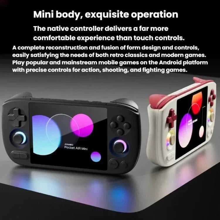 AYANEO Pocket AIR 미니 4.2인치 60Hz LCD 스크린 안드로이드 11 핸드헬드 게임 콘솔, 홀 효과 조이스틱 게임 플레이어, 화이트 2G+32G, 블랙 2G+32G, 레트로 3G+64G, 화이트 3G+64G, 블랙 3G+64G
