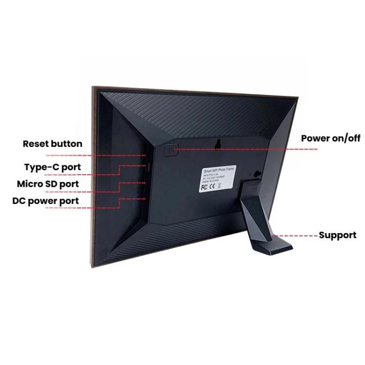 MSR-F1004 10.1인치 WiFi 지원 자동 회전 스마트 클라우드 포토 프레임 IPS HD 터치 스크린, 미국 플러그, 유럽 플러그
