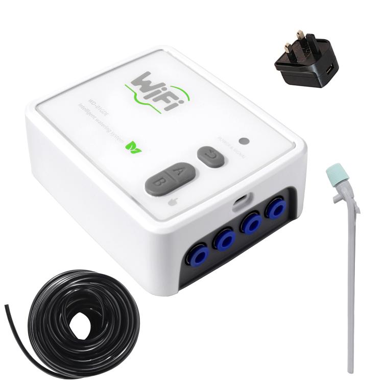 WIFI 스마트 듀얼 펌프 자동 급수 시스템 휴대폰 원격 제어 급수 장치, 조절 가능한 점적 화살 USB, 조절 가능한 점적 화살 US 플러그, 조절 가능한 점적 화살 UK 플러그, 투명 점적 화살 USB, 투명 점적 화살 US 플러그