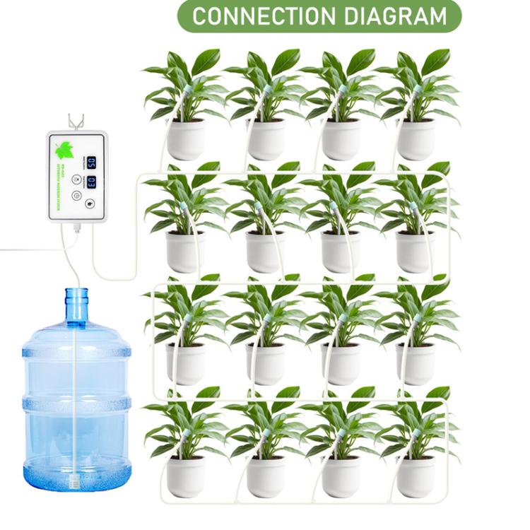 WD-01CS 조절 가능한 점적 화살 앱 제어 급수 장치 자동 타이머 관개 도구, USB, US 플러그, UK 플러그