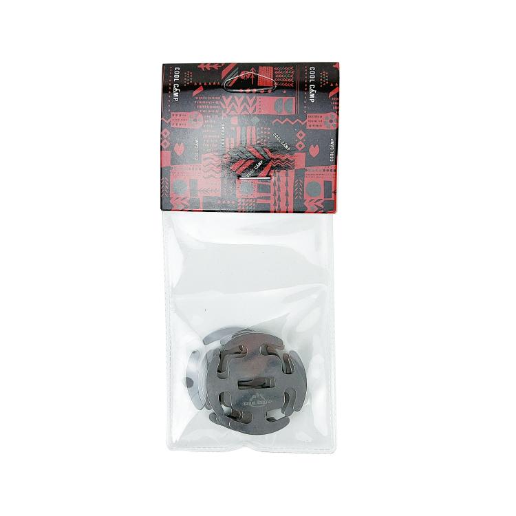 COOL CAMP 4개 세트 스테인리스 스틸 로프 클립 2-4mm 캠핑 로프용 매듭 없는 고정기