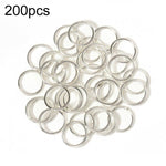 200개 수제 쥬얼리 점프 링 DIY 액세서리, 0.5 x 3mm, 0.5 x 4mm, 0.7 x 5mm, 0.9 x 6mm, 1.0 x 7mm, 1.0 x 8mm, 1.2 x 9mm, 1.2 x 10mm, 1.2 x 12mm
