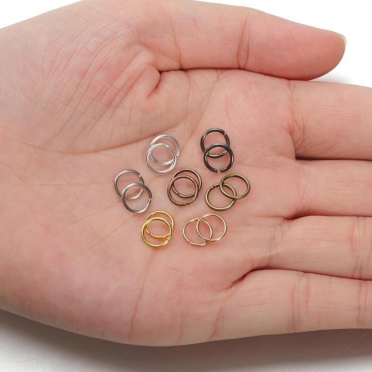 200개 수제 쥬얼리 점프 링 DIY 액세서리, 0.5 x 3mm, 0.5 x 4mm, 0.7 x 5mm, 0.9 x 6mm, 1.0 x 7mm, 1.0 x 8mm, 1.2 x 9mm, 1.2 x 10mm, 1.2 x 12mm