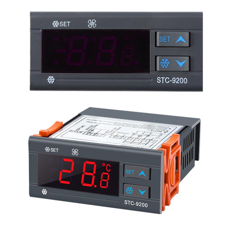 STC-9200 마이크로컴퓨터 온도 조절기 - 냉장, 해동 및 팬 제어용 3모드 출력, 냉장/냉각 장치용 범용