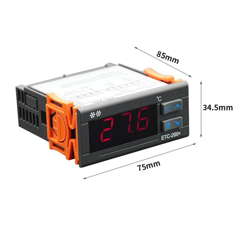 ETC-200+ 냉장, 난방, 해동 지연 및 알람 기능 디지털 온도 조절기, 220V 영어 버전, 110V 영어 버전