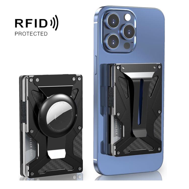 AirTag 2세대 / AirTag 1세대 자석 카드 홀더 RFID 차단 지갑