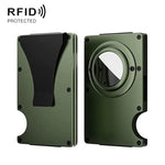 AirTag 2세대 / AirTag 1세대 금속 카드 홀더 RFID 차단 지갑