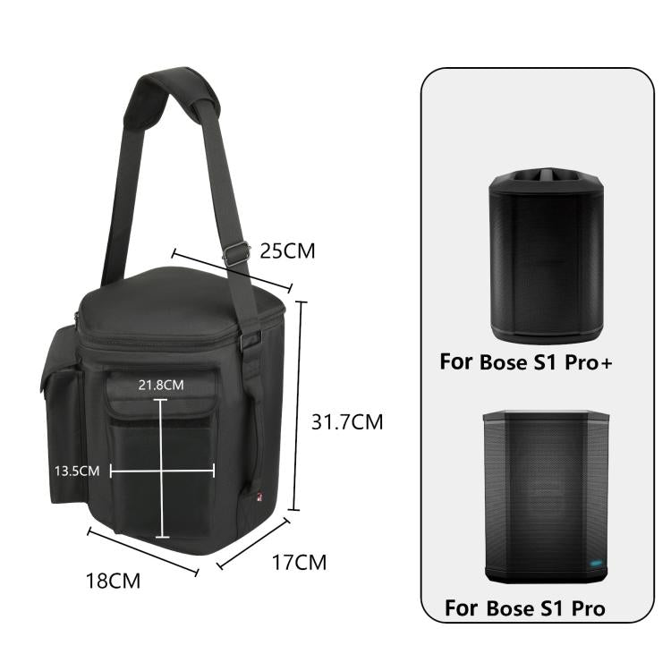 Bose S1 Pro 및 S1 Pro+ 스피커용 듀얼 포켓 숄더 케이스 크로스바디 백