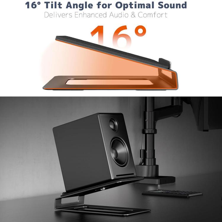 KXD251022 데스크탑 금속 각도 조절 스피커 스탠드 3-6인치 스피커용, KXD251022