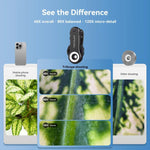 APEXEL TriScope 40X-80X-120X 휴대폰 현미경 듀얼 온도 LED 및 UV 조명 포함, APL-MS3L