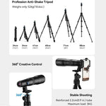 APEXEL TeleCular 50배 망원 렌즈 키트 스마트폰용 360도 볼 헤드 삼각대 및 내부 초점 포함, APL-T50X