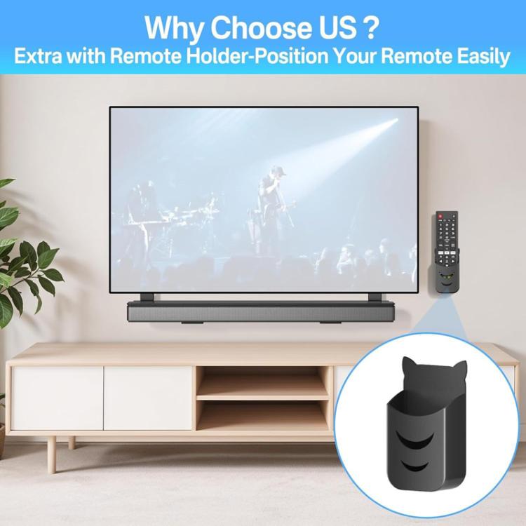 JJ-9452-B-0 No-Drilling Long Soundbar TV Wall Mount Speaker & TV Connecting Mount, JJ-9452-B-0