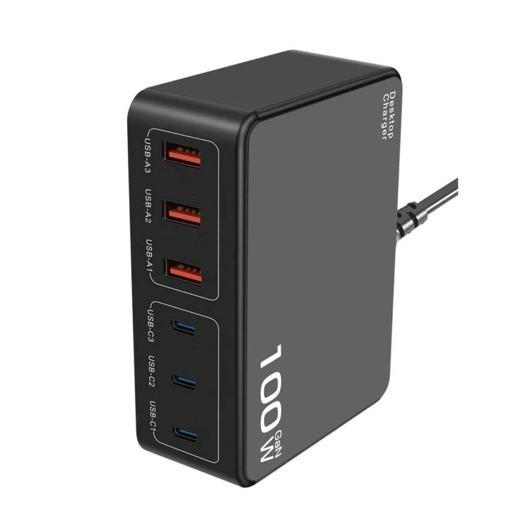 100W 고출력 PD 고속 충전 USB 멀티포트 충전기, US 플러그, EU 플러그, AU 플러그, KR 플러그, UK 플러그