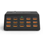 15포트 USB 전원 멀티탭 스마트 고속 충전기, US 플러그, UK 플러그, AU 플러그, EU 플러그, KR 플러그