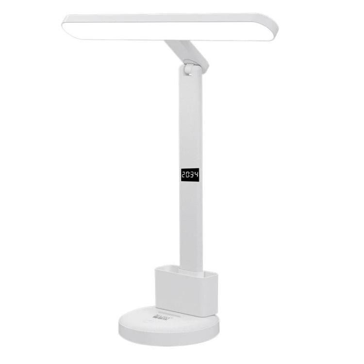Xiajule Eye-Caring Study Desk Lamp With Time Display 3-Color Temperature Dimmable Reading Bedside Lamp, XH4000, XH4800