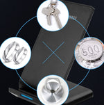 R2 10W Vertical Mobile Phone Wireless Charger Smart Fast Charge Charging Stand Desktop Stand, R2 (Black)