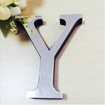2개 홈 장식 창의적 개성 영어 글자 아크릴 거울 3D DIY 벽 스티커