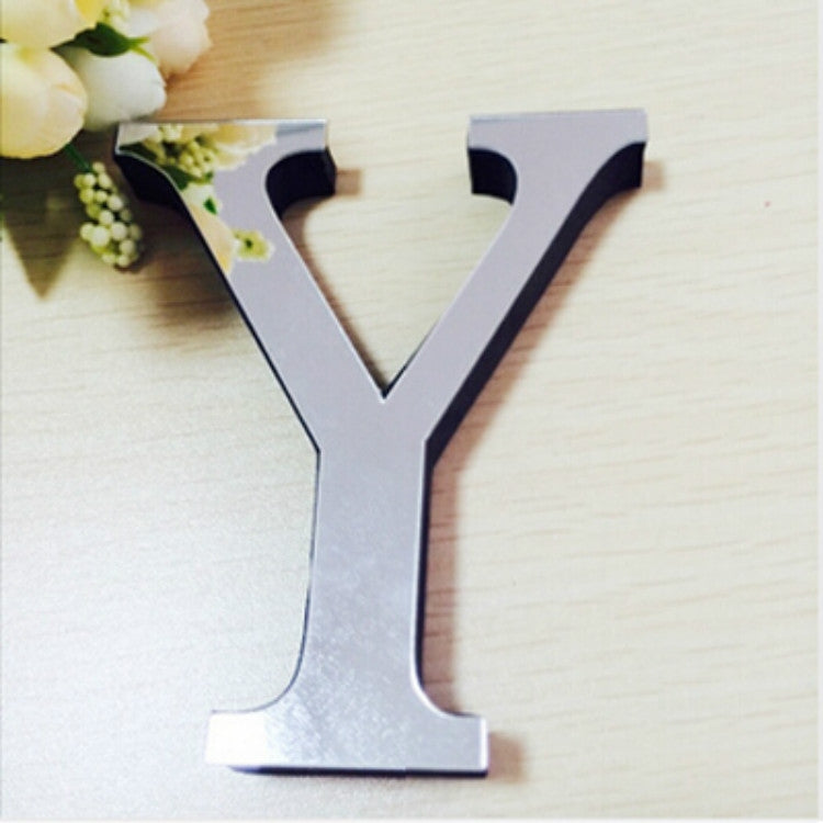 2개 홈 장식 창의적 개성 영어 글자 아크릴 거울 3D DIY 벽 스티커