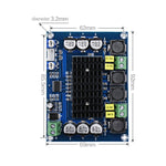 XH-M543 120W+120W 듀얼 채널 스테레오 고출력 디지털 TPA3116D2 오디오 파워 앰프 보드, 120W+120W 듀얼 채널 오디오 앰프