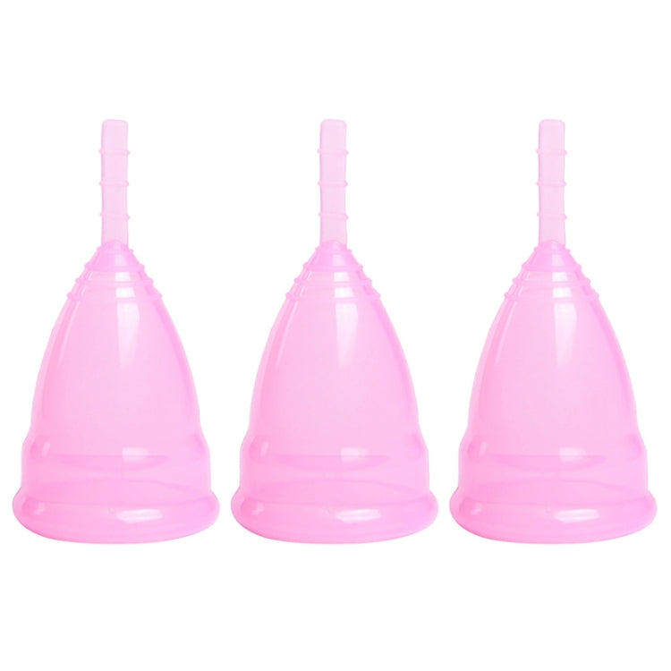 3PCS Reusable Soft Cup Medical Grade Silicone Menstrual Cup, Large, Small