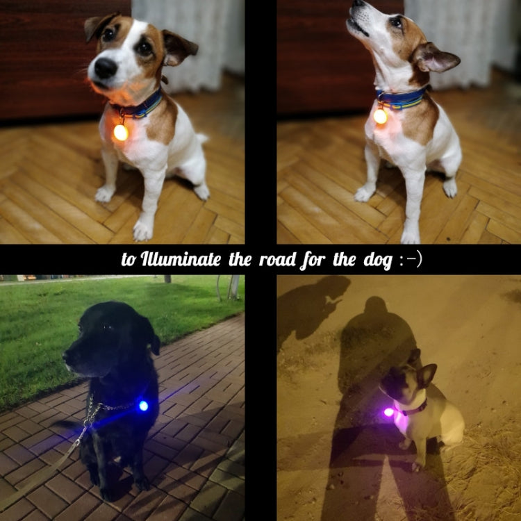 LED 손전등 개 고양이 목걸이 빛나는 펜던트 발광 밝은 장식 목걸이