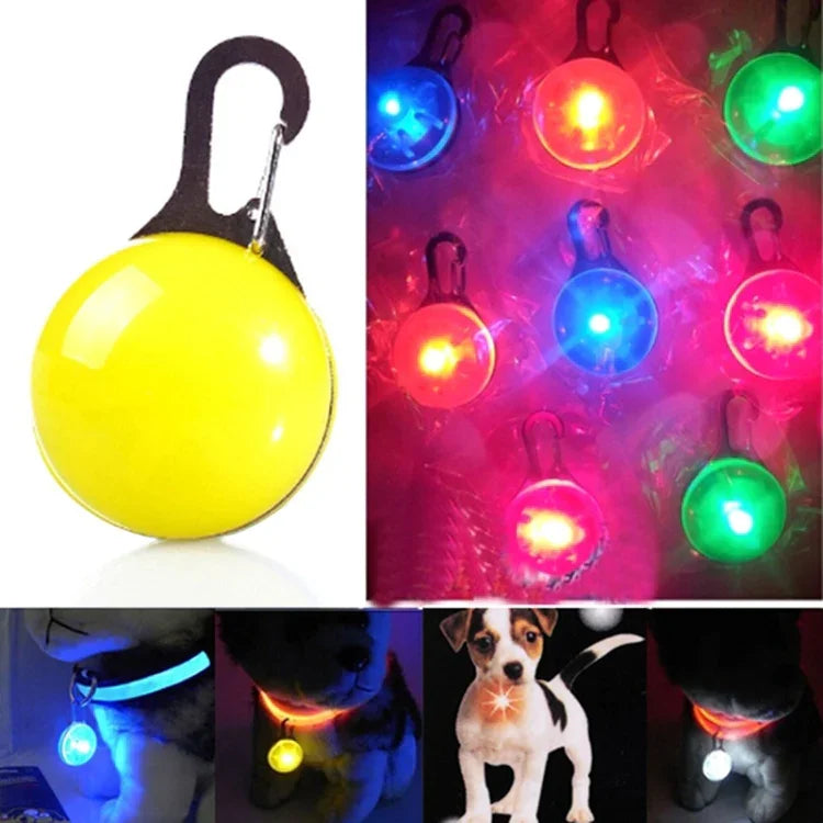 LED 손전등 개 고양이 목걸이 빛나는 펜던트 발광 밝은 장식 목걸이