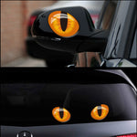 10pcs 10*8cm Cute Simulation Cat Eyes Car Stickers 3D Vinyl Decal for Rearview Mirror Car Head Engine Cover Windows Decoration, Cat Eyes 10x8cm