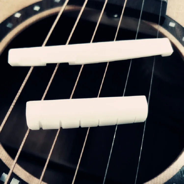Guitar String Pillow Upper and Lower Ox Bone Pillow Bridge Guitar Accessories, Guitar String