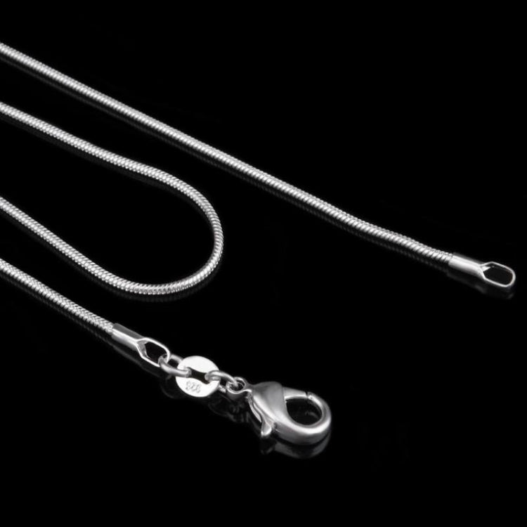 Silver-plated Snake Bone Chain Necklace Female Thin Necklace, 1mm 16 inch, 1mm 18 inch, 1mm 22 inch, 1mm 24 inch, 1mm 26 inch, 1mm 28 inch