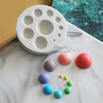 원형 실리콘 폰던트 케이크 몰드 DIY 베이킹 장식 초콜릿 도구, 원형 실리콘(회색), 원형 실리콘(핑크)