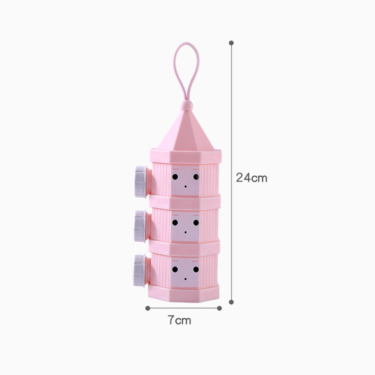 야외 휴대용 분리형 층별 분유 케이스 아기 밀폐 분유 케이스, 3칸, 4칸