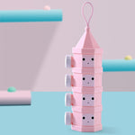 야외 휴대용 분리형 층별 분유 케이스 아기 밀폐 분유 케이스, 3칸, 4칸