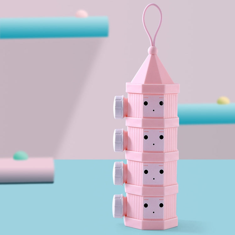 야외 휴대용 분리형 층별 분유 케이스 아기 밀폐 분유 케이스, 3칸, 4칸