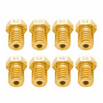 8개입 부가티 3D 프린터 액세서리 E3D-V5 V6 노즐 M6 나사 소모품 핫 노즐, 1.75/0.2mm, 1.75/0.25mm, 1.75/0.3mm, 1.75/0.35mm, 1.75/0.4mm, 1.75/0.5mm, 1.75/0.6mm, 1.75/0.8mm, 1.75/1.0mm, 3/0.2mm, 3/0.3mm, 3/0.4mm, 3/0.5mm, 3/0.6mm, 3/0.8mm