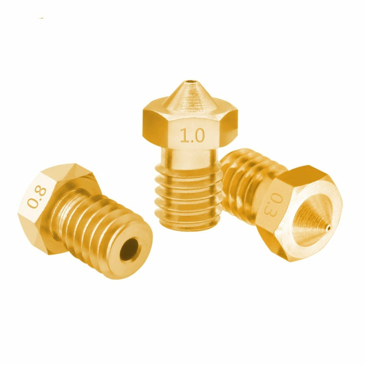 8개입 부가티 3D 프린터 액세서리 E3D-V5 V6 노즐 M6 나사 소모품 핫 노즐, 1.75/0.2mm, 1.75/0.25mm, 1.75/0.3mm, 1.75/0.35mm, 1.75/0.4mm, 1.75/0.5mm, 1.75/0.6mm, 1.75/0.8mm, 1.75/1.0mm, 3/0.2mm, 3/0.3mm, 3/0.4mm, 3/0.5mm, 3/0.6mm, 3/0.8mm