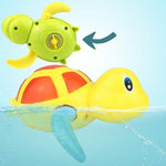 Cartoon Turtle Shape Clockwork Toy Babies Bathing Play Water Toy Children Educational Toy, Educational Turtle (Light Blue), Educational Turtle (Orange), Educational Turtle (Green)