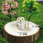 4 PCS/Set Mini Simulation Owl Gardening Decorative Animal Ornaments, Animal Ornaments