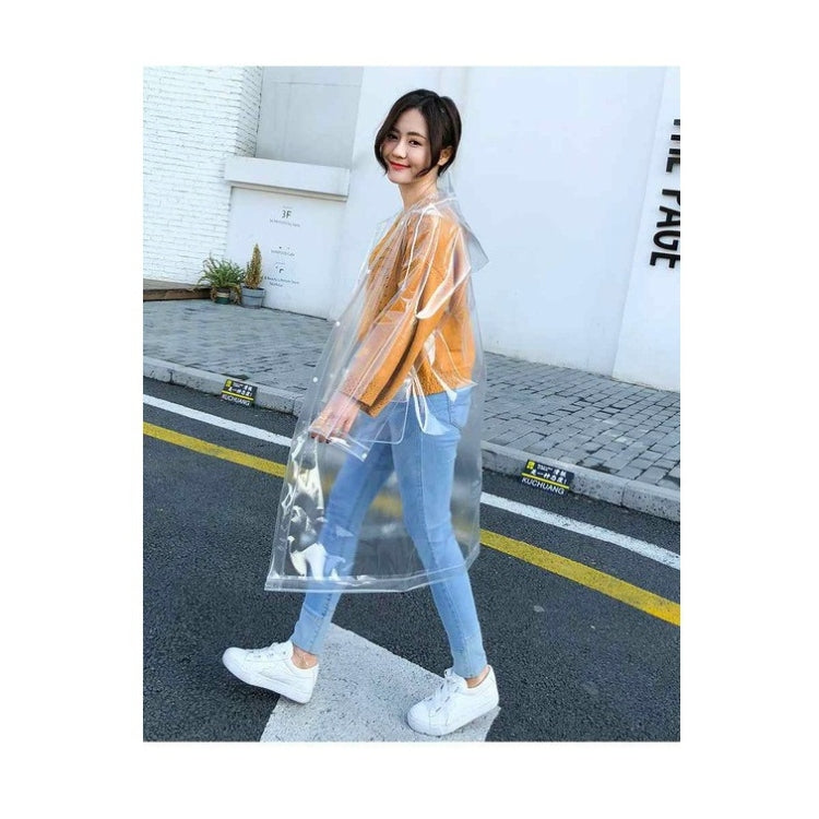 스타일리시 휴대용 야외 투명 EVA 우비, M, L, XL