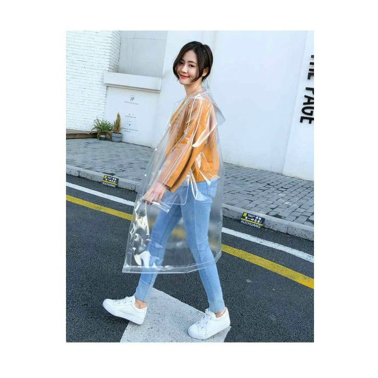스타일리시 휴대용 야외 투명 EVA 우비, M, L, XL