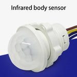 실내외 적외선 조명 모션 센서 시간 지연 PIR 스위치 LED 민감 야간등, AC 220V