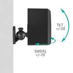 검정색 서라운드 사운드 스피커 벽걸이 브라켓 45도 회전 디자인 TV 벽걸이 8 x 4.5 x 5.8cm 1쌍
