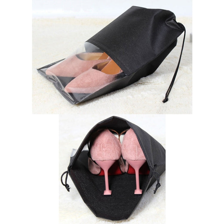10개 방수 신발 보관 가방 파우치 휴대용 여행 정리용 끈 가방 커버 부직포 정리함, 32x44cm, 27x36cm