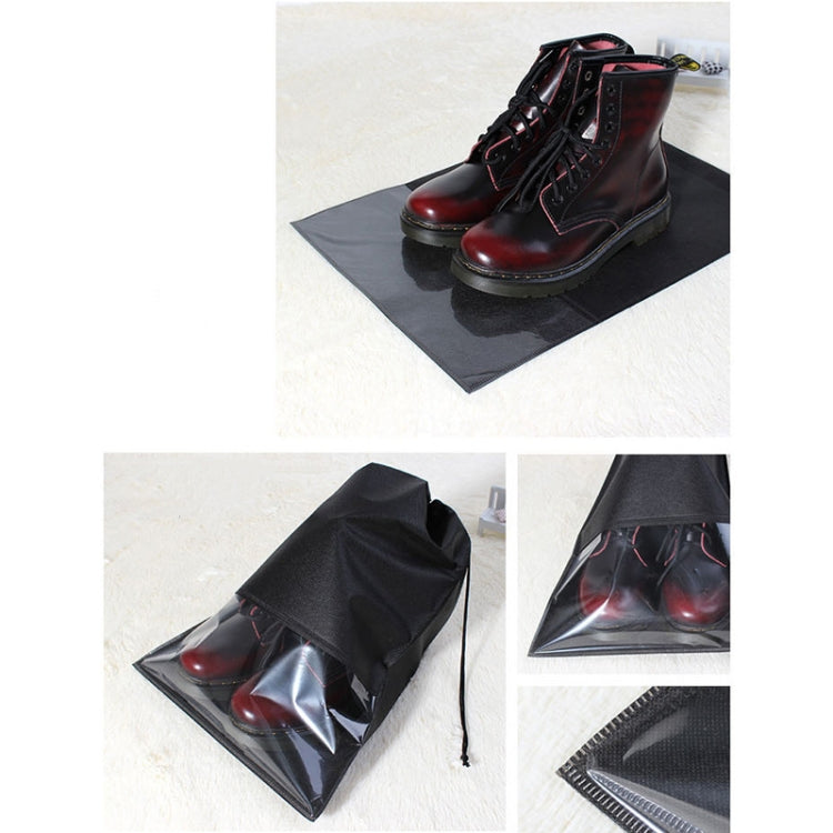 10개 방수 신발 보관 가방 파우치 휴대용 여행 정리용 끈 가방 커버 부직포 정리함, 32x44cm, 27x36cm