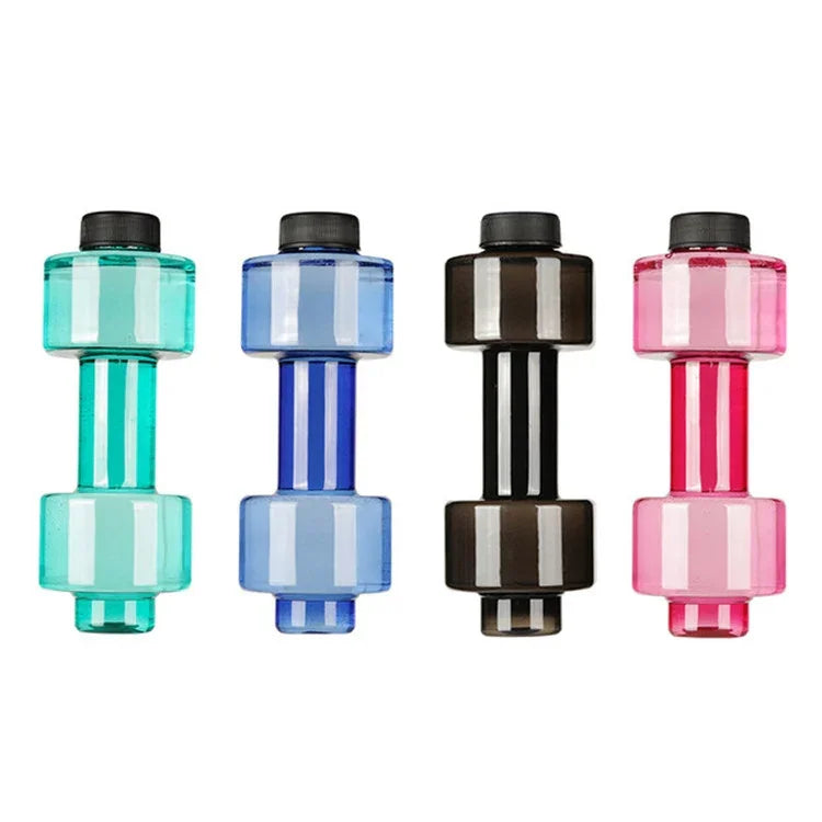 2개 550ML 덤벨 컵 피트니스 스포츠 병 플라스틱 개성 컵