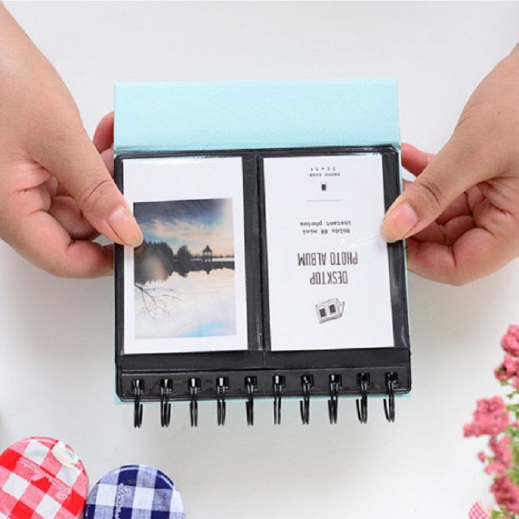 달력 스타일 데스크탑 스탠딩 브랜드명 폴더 미니 책상 3인치 68장 사진 앨범 책