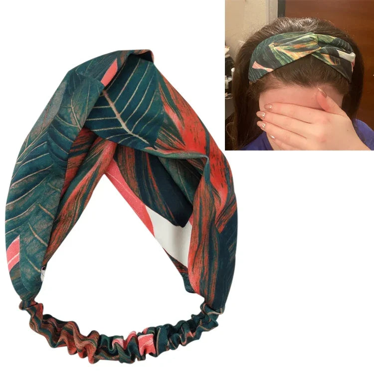 Summer Bohemian Style Hairbands Headbands For Women Retro Cross Knot Turban